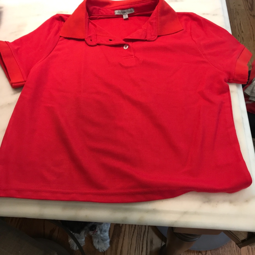 Stylish red collared shirt